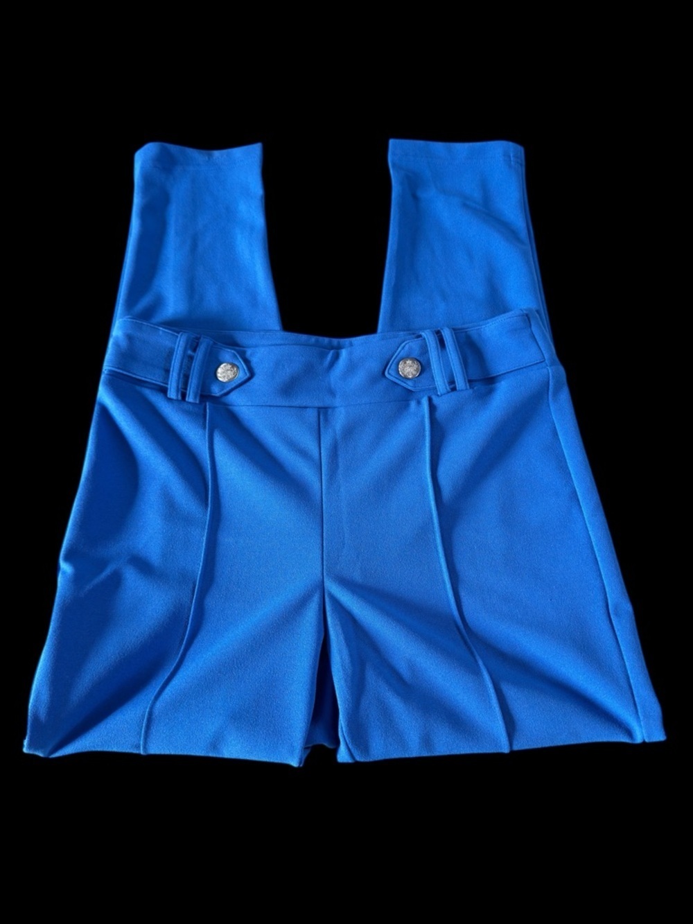 SOHO Apparel High Waist Slim Dress Pants Blue Sz M Stretch Career Work Trousers - Picture 2 of 11